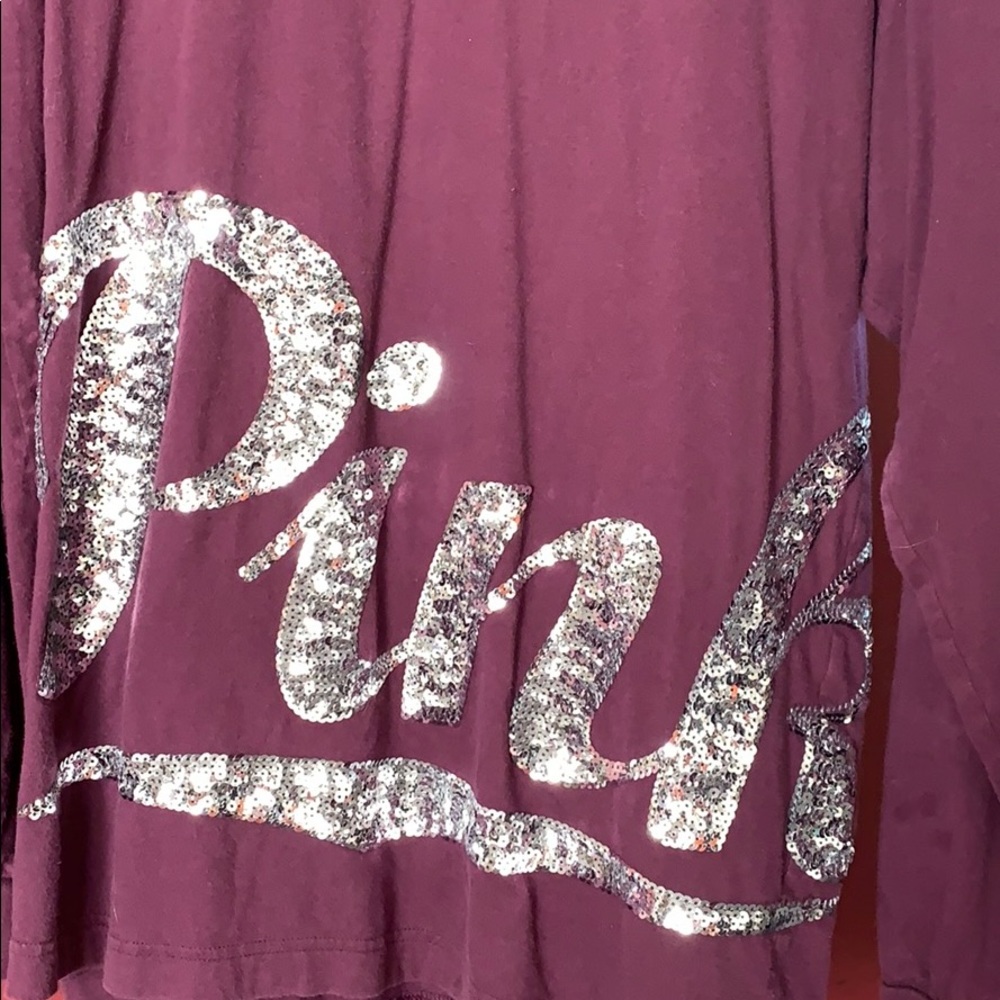 PINK dark purple with sequins, medium